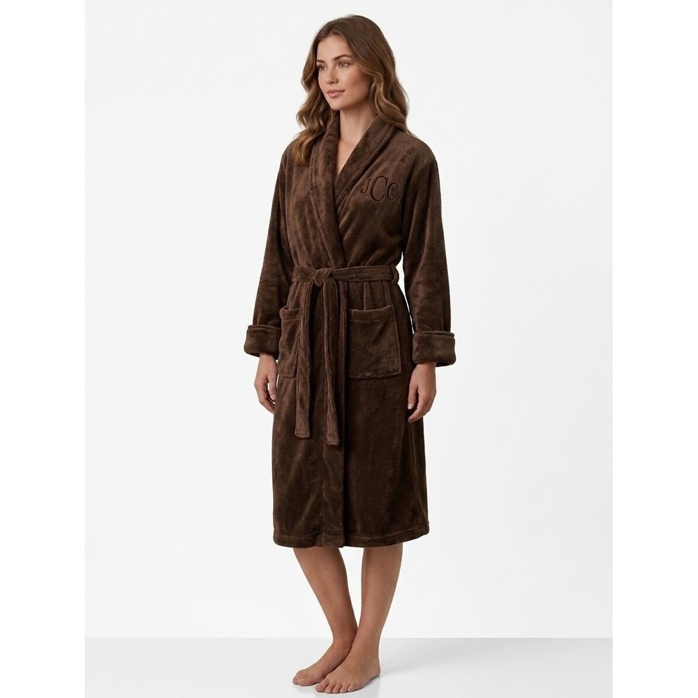 Restoration Hardware Robe Large Unisex Chocolate Brown Monogram